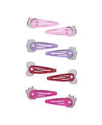 Hello Kitty Hair Clips 8-Piece Set Official License, Snap Back Clips for Hair, Sanrio Gift