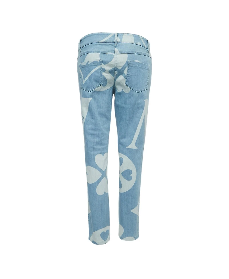 Moschino Women's Mid-Rise Straight-Leg Light-Rinse Denim Jeans