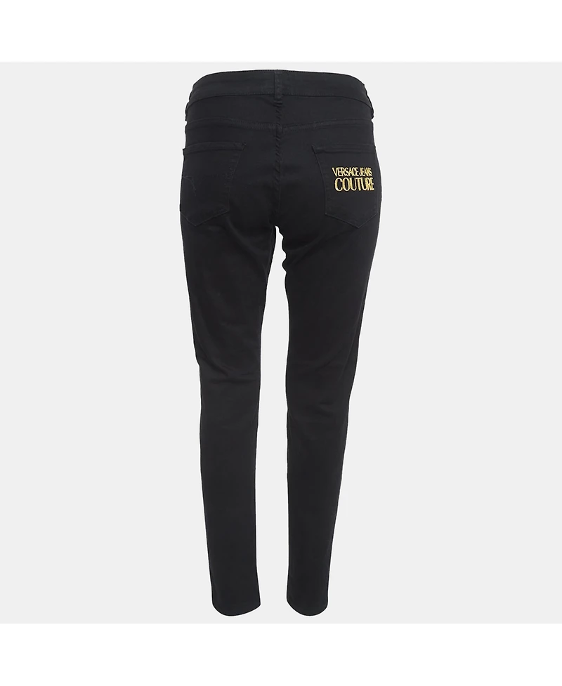 Pre-Owned Versace Women's Mid-Rise Straight-Leg Jeans