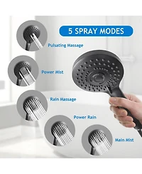 Cyqbd 12" Rain Shower Head with Extension Arm Handheld Spray Showerhead Set