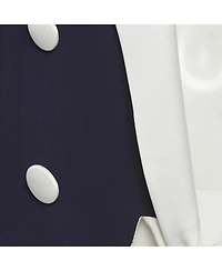 Pre-Owned Balmain Women's Crepe And Satin Collar Tie Up Blazer