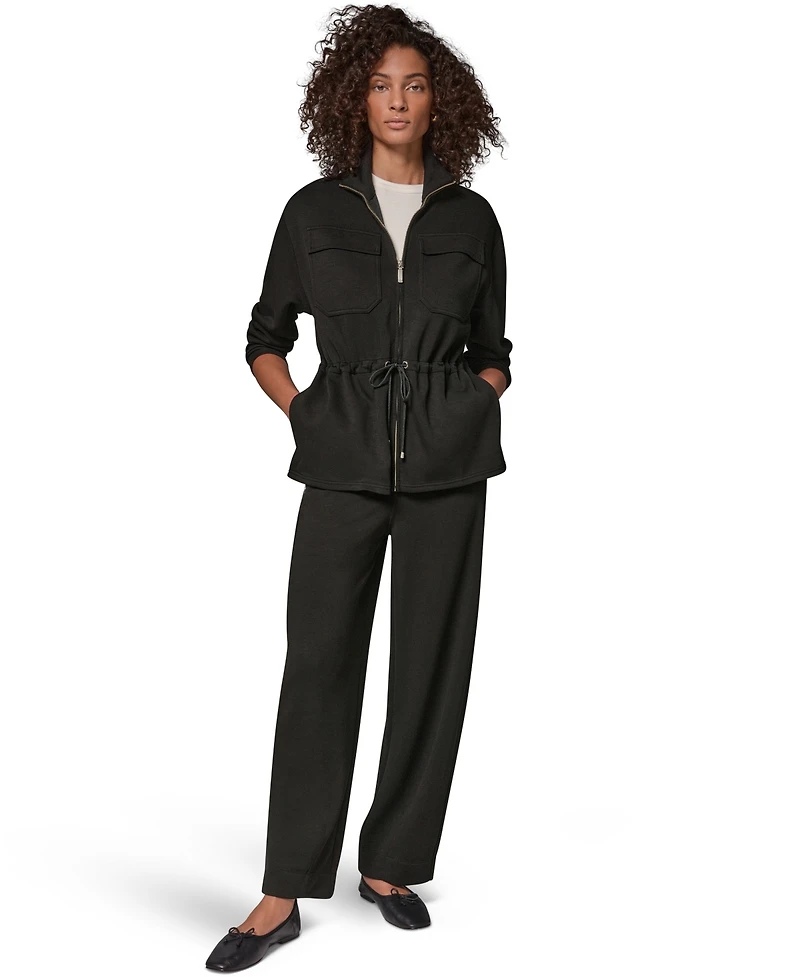 Donna Karan Weekend Women's Jet Setter Utility Lightweight Mock Neck Jacket