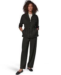 Donna Karan Weekend Women's Jet Setter Utility Lightweight Mock Neck Jacket