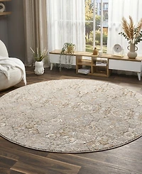 Lr Home Garza Vio- 6'6" x 6'6" Round Area Rug