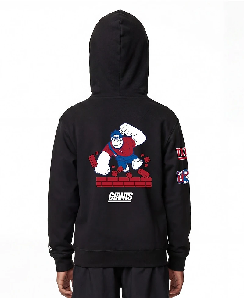 Champion Big Boys and Girls Black New York Giants Disney X Full-Zip Hoodie