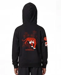 Champion Big Boys and Girls Black Cincinnati Bengals Disney X Full-Zip Hoodie