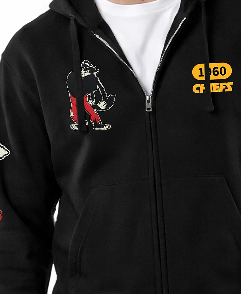 Champion Men's Black Kansas City Chiefs Disney X All Star Full-Zip Hoodie