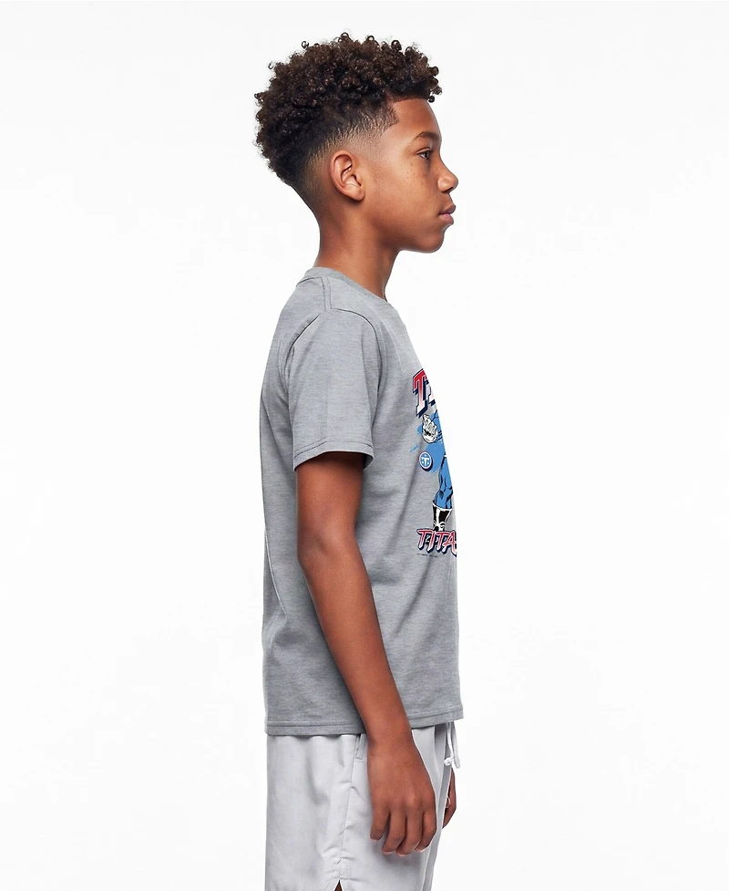 Champion Big Boys and Girls Heather Gray Tennessee Titans Disney X Champion T-Shirt