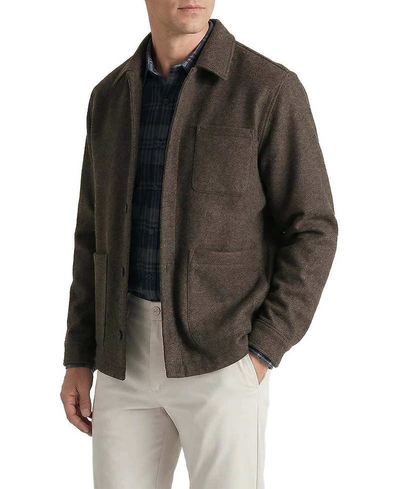 Level 7 Men's Relaxed-Fit Wool-Like Shirt Jacket