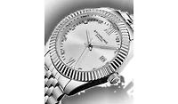 Stuhrling Women's Symphony Silver-tone Stainless Steel , Silver-Tone Dial , 45mm Round Watch