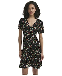 Finery London Women's Misha Floral-Print Tiered Short-Sleeve Dress