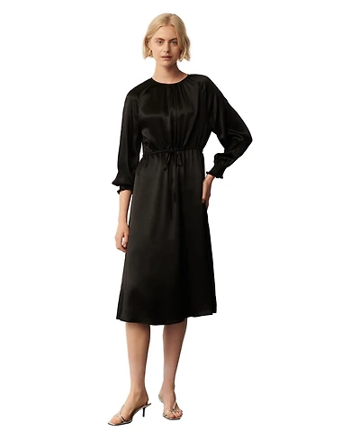 Finery London Women's Florian Midi Round Neck 3/4 Sleeve Dress