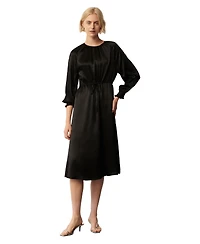 Finery London Women's Florian Midi Round Neck 3/4 Sleeve Dress