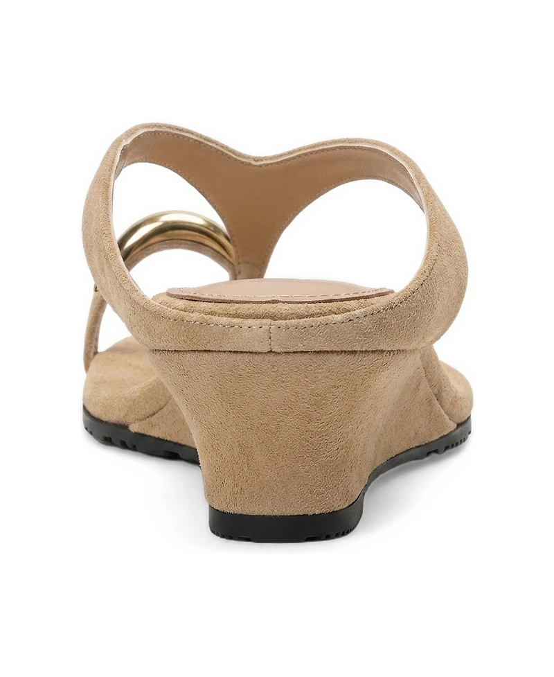 Prologue Shoes Women's Alizendra Block Heel Thong Sandal