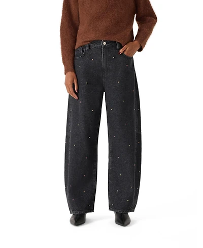 Hush Women's Bree High-Waisted Barrel-Leg Relaxed-Fit Jeans