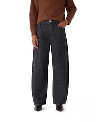 Hush Women's Bree High-Waisted Barrel-Leg Relaxed-Fit Jeans