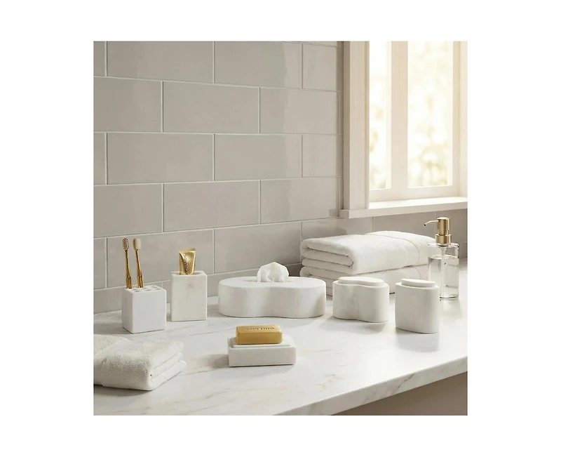 Casainc 6-piece Marble Bathroom Vanity Set Accessories Set