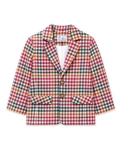 Florence Eiseman Boys' 4-20 Plaid Notched-Lapel Blazer