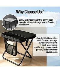 Aofar Folding Stool Portable Seat Outdoor Camping Fishing