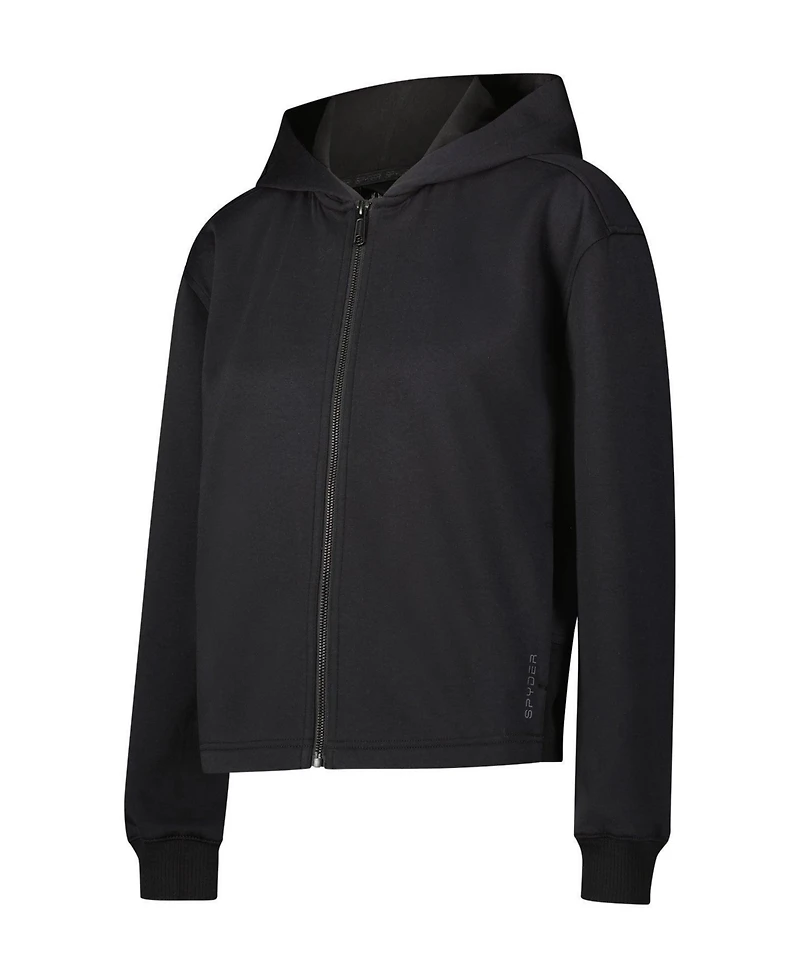 Spyder Women's Juniper Full-Zip Cropped Scuba-Knit Hoodie