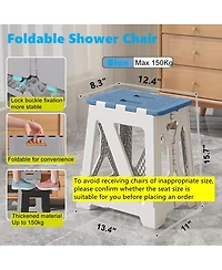 Aofar Foldable Bath Shower Safety Chair Seat
