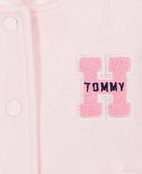 Tommy Hilfiger Baby Girls' Fleece Easy-On/Easy-Off Jacket, T-Shirt and Joggers, 3-Piece Set