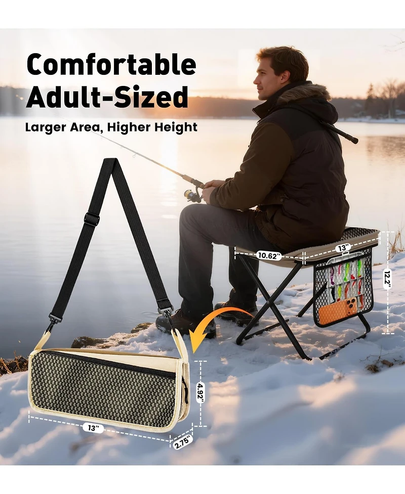 Aofar Portable Folding Stools Anti-pinch Camping Seat
