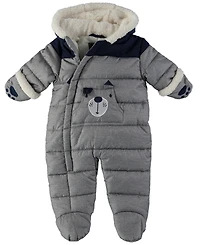 S Rothschild & Co Baby Boys' Animal-Inspired Sherpa-Lined Hood Snowsuit