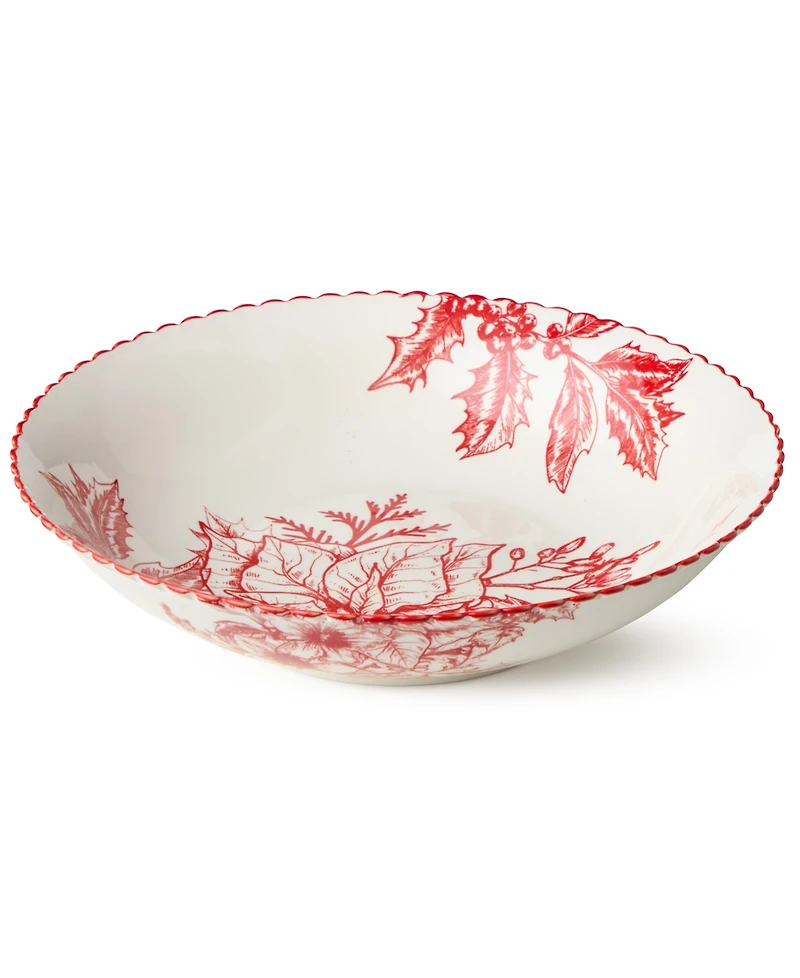Certified International Crimson Noel 12" Serving Bowl