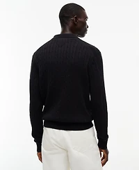 Tommy Hilfiger Men's Classic Cable-Knit Regular-Fit Polo Shirt