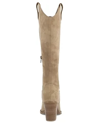 Mia Women's Messini Stacked Heel Pointed Toe Tall Boots