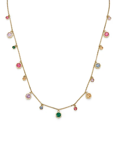 Olivia Burton Mini Droplets Multicolored Charms Gold-Tone Stainless Steel Necklace