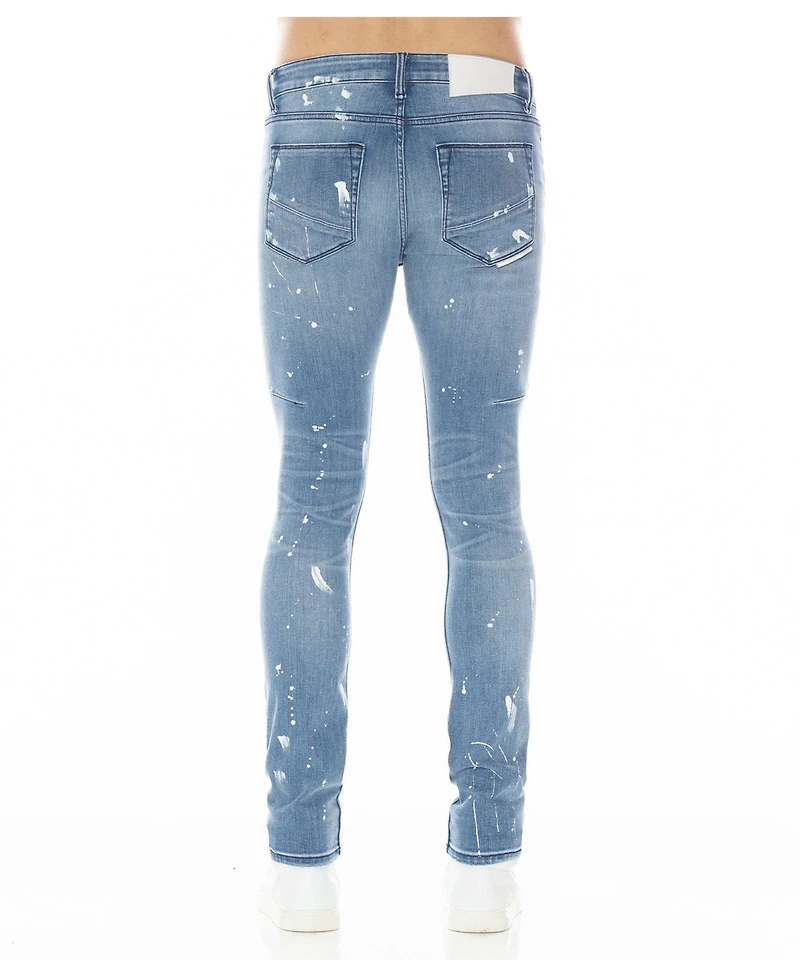 Hvman Chosen To Prevail x Cult Men's Strat Ripped and Paint-Splatter Super-Skinny Jeans