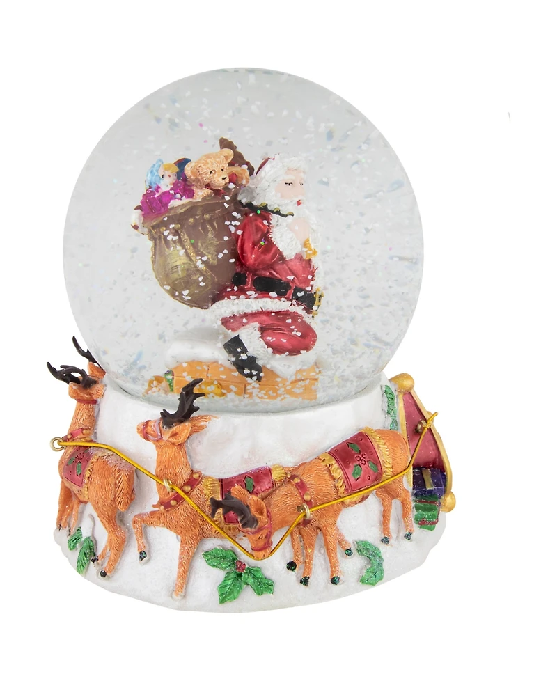 Northlight Santa Delivering Gifts Musical 6.5" Christmas Snow Globe
