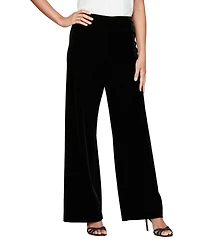 Alex Evenings Petite Pull-On Wide Leg Velvet Pants