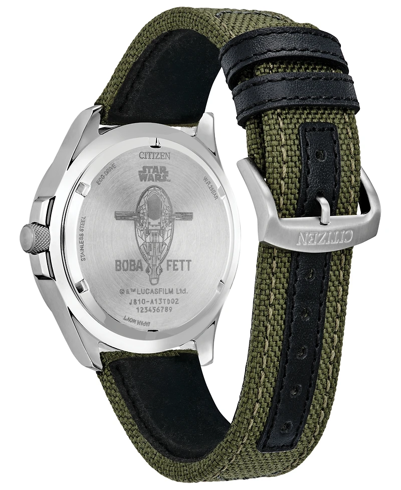 Citizen Men's Boba Fett Green Nylon Strap Watch 44mm