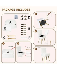 Small Vanity Accent Chair with Hidden Storage, Compact Backrest, Lift-Top Ottoman Seat, Upholstered Fleece, Tool free assembly