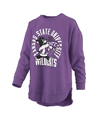 Pressbox Women's Kansas State Wildcats Blitz Fleece-Lined Graphic Crewneck Sweatshirt