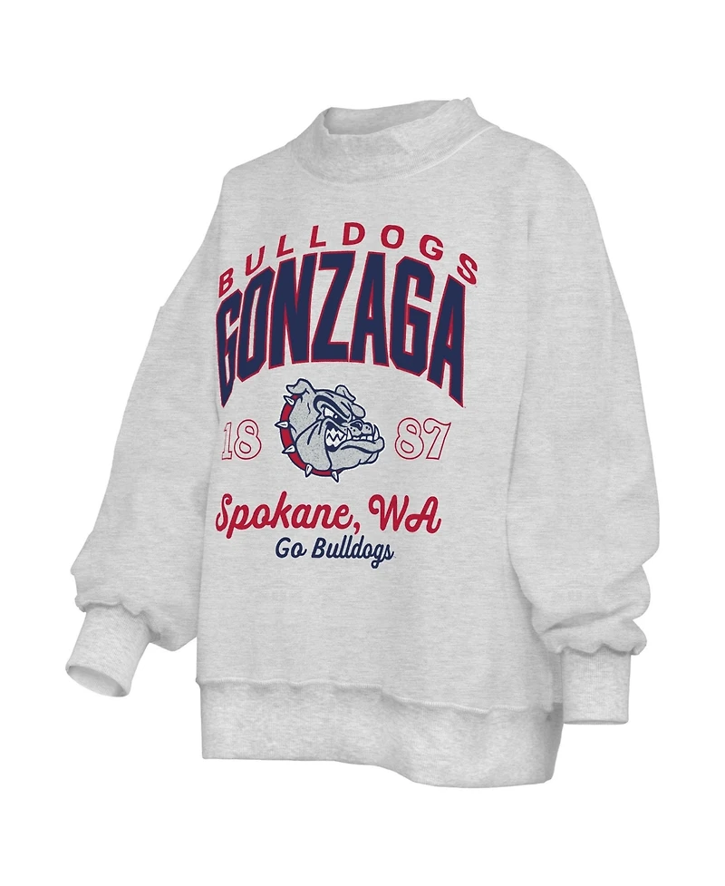 Pressbox Women's Gonzaga Bulldogs Reversible Mock Neck Sweatshirt