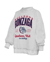 Pressbox Women's Gonzaga Bulldogs Reversible Mock Neck Sweatshirt