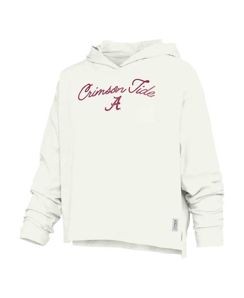 Pressbox Women's Alabama Crimson Tide Faye Hooded Slub Long-Sleeve T-Shirt