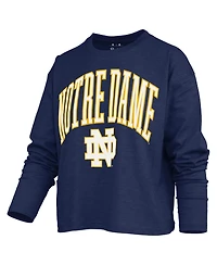 Pressbox Women's Notre Dame Fighting Irish Motley Boxy Burnout Long Sleeve T-Shirt