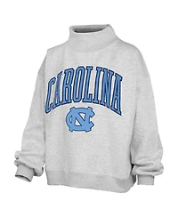 Pressbox Women's North Carolina Tar Heels Nelson Texture Lingo Oversized Mock Neck Sweatshirt