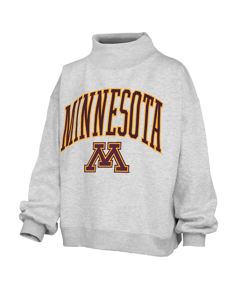 Pressbox Women's Nelson Texture Lingo Mock-Neck Oversized-Fit Sweatshirt