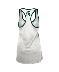Pressbox Women's Michigan State Spartans Tracy Burnout Scoop Neck Racerback Tank Top