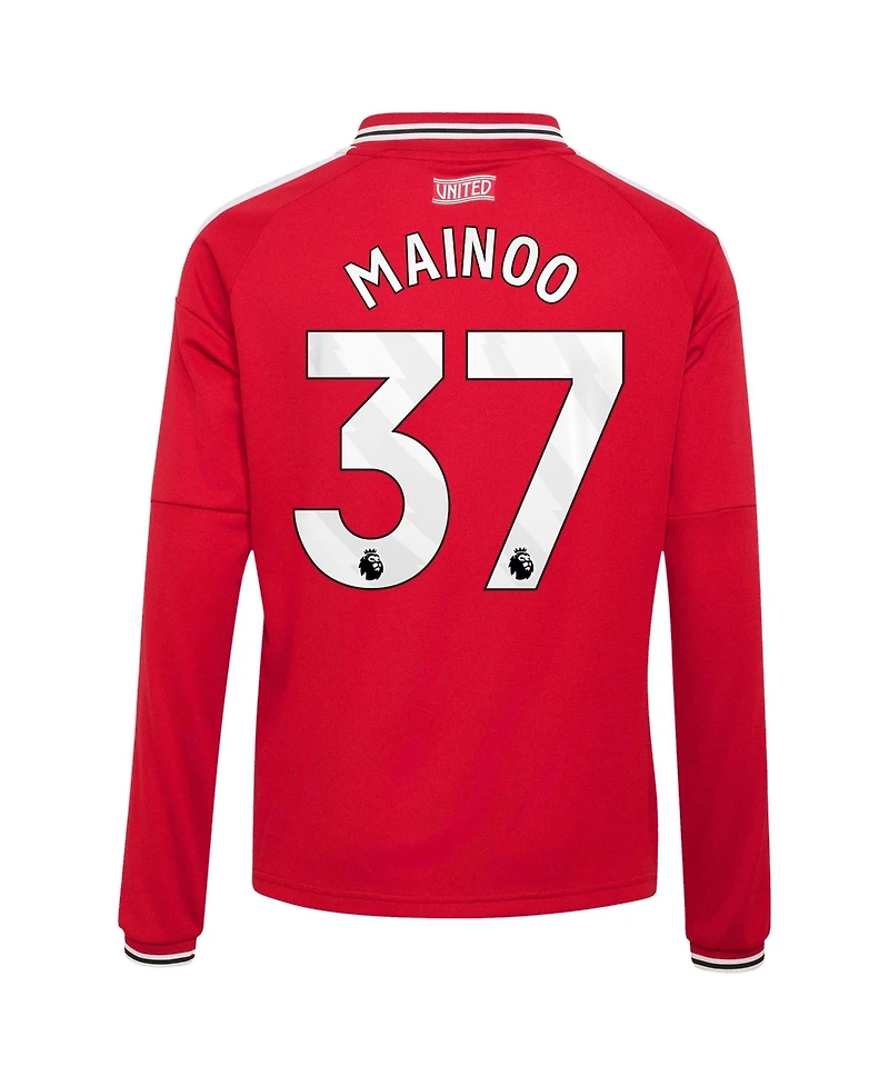 Adidas Boys' and Girls' Kobbie Mainoo 2026/27 Home Replica Long-Sleeve Polo Jersey