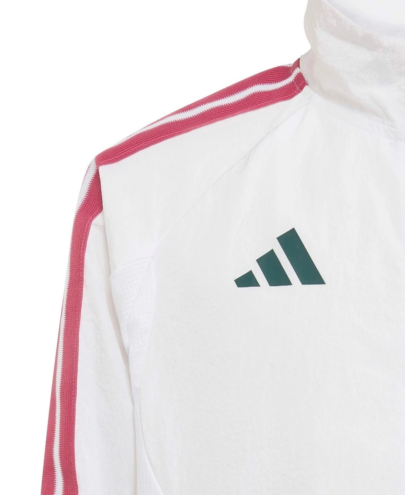 Adidas Boys' and Girls' Anthem Full-Zip Mock-Neck Raglan-Sleeve Jacket