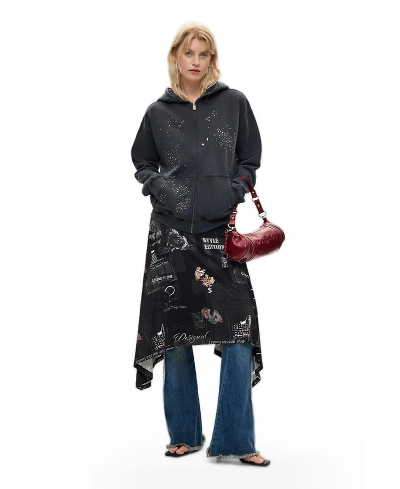 Desigual Women's sparkly zip-up sweatshirt