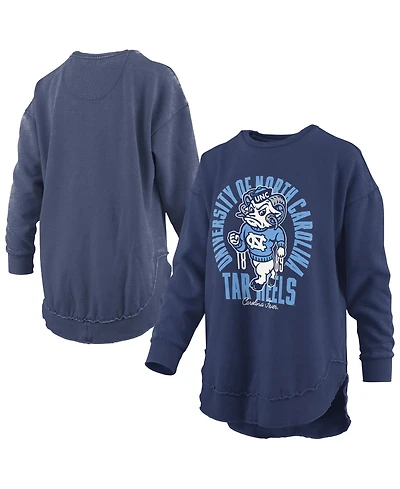 Pressbox Women's North Carolina Tar Heels Blitz Graphic Fleece-Lined Crewneck Sweatshirt