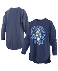 Pressbox Women's North Carolina Tar Heels Blitz Graphic Fleece-Lined Crewneck Sweatshirt